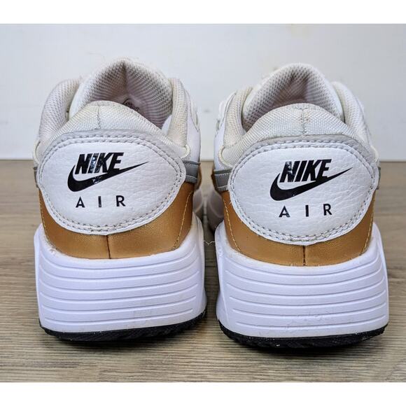 Nike Air Max SC Sneakers Womens 6.5 White Metallic Gold Shoes Retro CW4554-107 - Picture 6 of 11